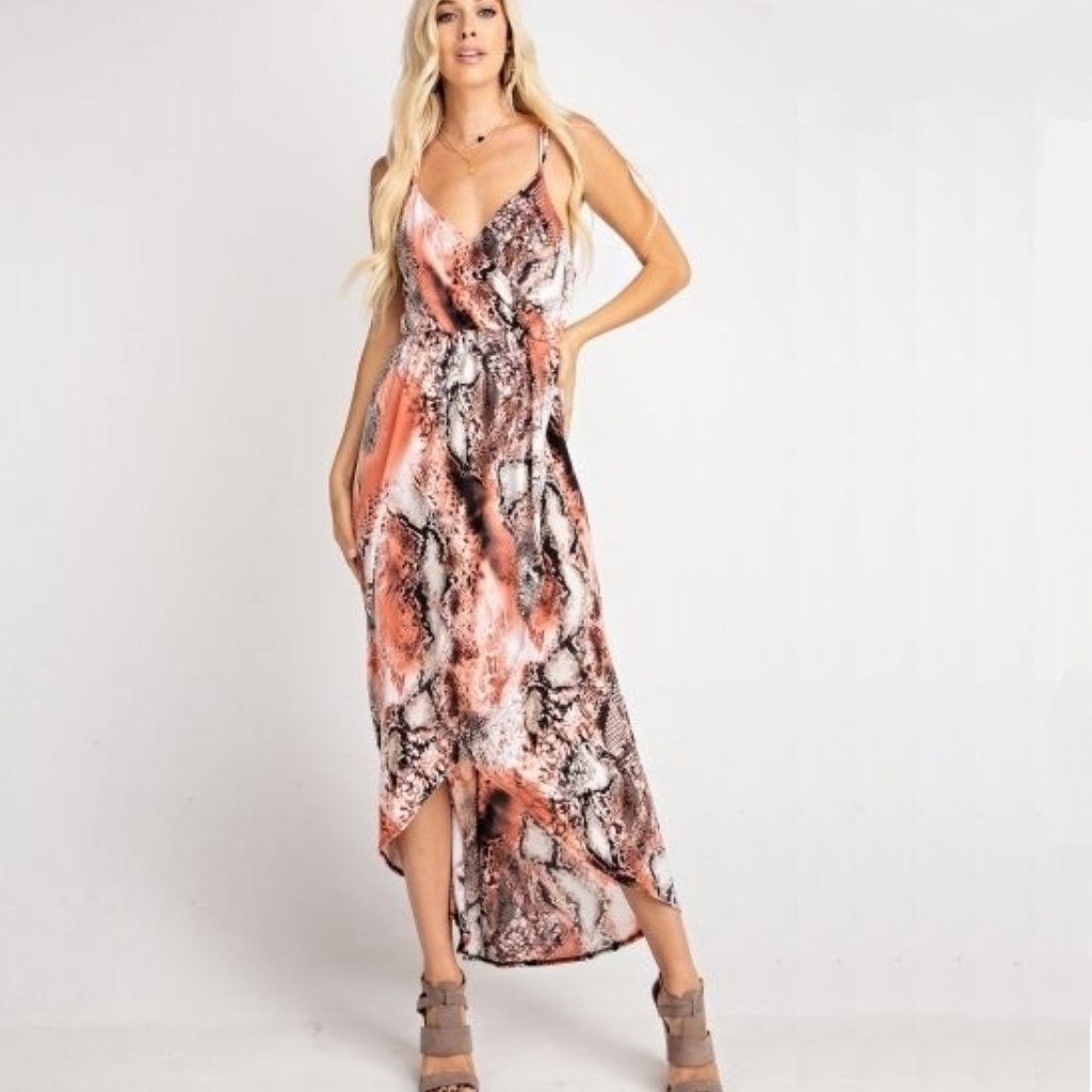 Python Snakeskin Maxi Dress